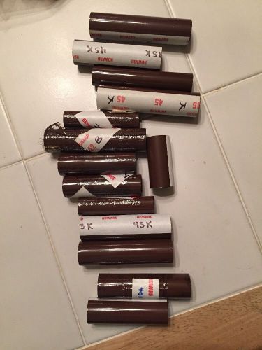 14 rolls Howard Foil for Hot Stamping machine imprint Dk BROWN 45K Kingsley lot