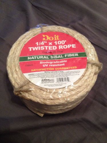 Do It 1/4 X 100 Feet Twisted Sisal Rope