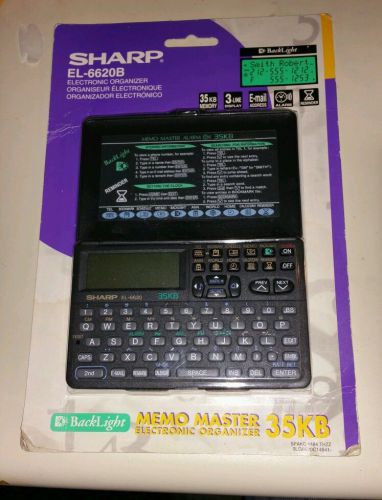 SHARP EL-6620B BRAND NEW Memo master electronic organizer 35KB NIB BACKLIGHT