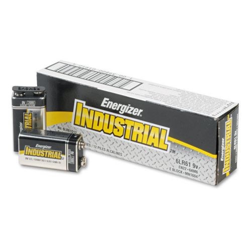 Industrial Alkaline Batteries, 9V, 12/Box