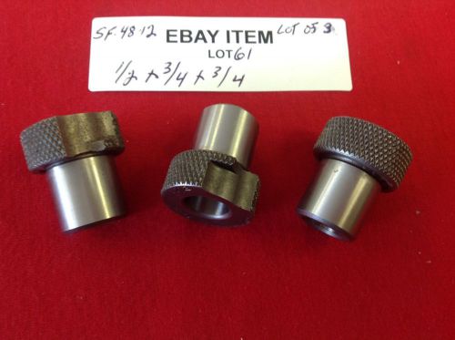 ACME SF-48-12 Slip-Fixed Renewable Drill Bushings 1/2 x 3/4 x 3/4&#034;  Lot of 3 USA