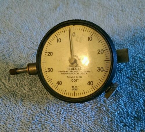 Federal dial  indicator gauge machinest tool c81 .001&#034;  0.25&#034; range for sale