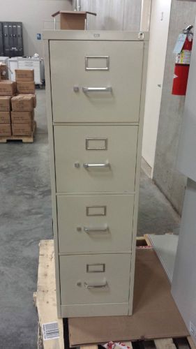 4 Drawer Tall Metal Filing Cabinet - Beige Cream  - 52x26 1/2 x 15