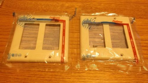 LOT OF 2,LEVITON PROGRADE, NYLON 2-RECPTICLE WALL PLATES,PN:R08-80409-NA/ 0J23G1