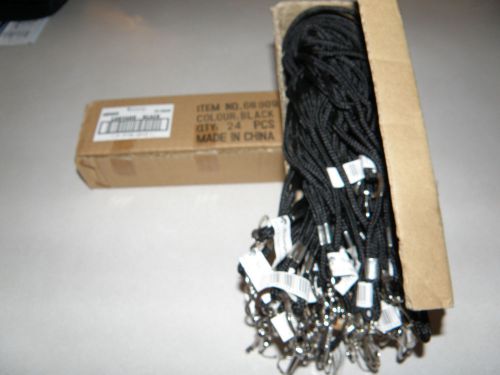 Baumgarten&#039;s Black Lanyards #68909 - 2 Boxes - 48 pcs. *NEW*