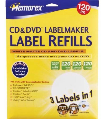 Memorex 3202-0424 Cd Label Refills 100 (32020424) (00424) &#034; Almost Brand New &#034;