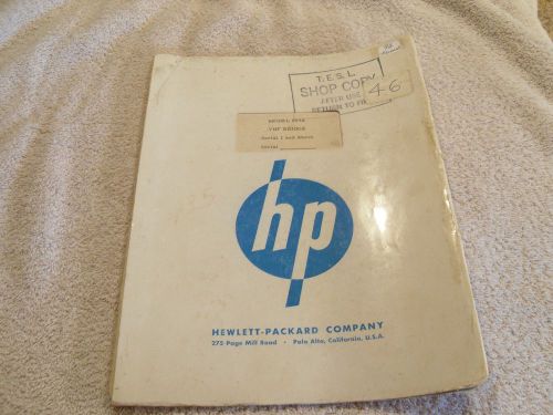 HP OPERATING &amp; SERVICE  MANUAL #803A VHF BRIDGE