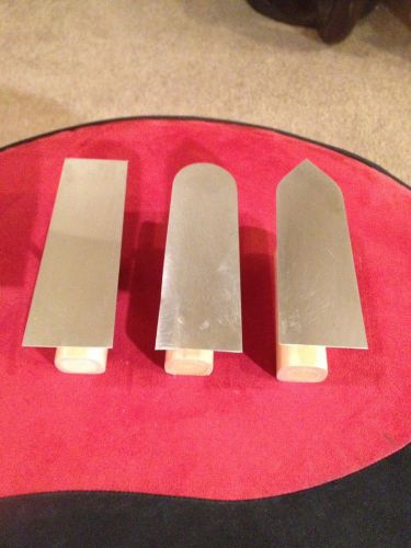 Set of Three (3) Kaneshika Japanese Finishing Trowels Stainless Steel 120mm