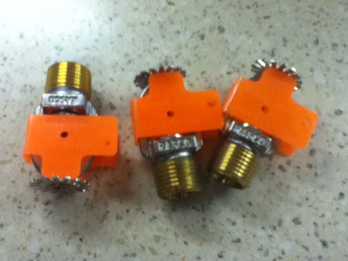 Qty 3 - RASCO  Fire Sprinkler Heads Red Filled  Brass