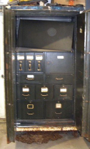 HUGE VINTAGE FIRE RESISTANT SAFE 6&#039; TALL-MONSTER! GENERAL FIREPROOFING COMPANY