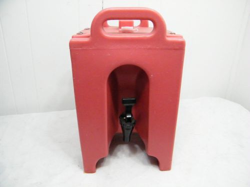 CAMBRO 100 LCD HOT / COLD COFFEE TEA BEVERAGE RED DISPENSER 1.5 GALLON CONTAINER