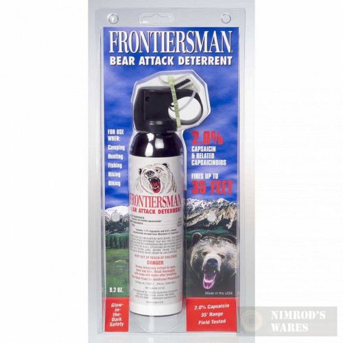 FRONTIERSMAN Bear Pepper SPRAY 35Ft Range 9.2oz + Holster FBAD07 NEW *FAST SHIP*