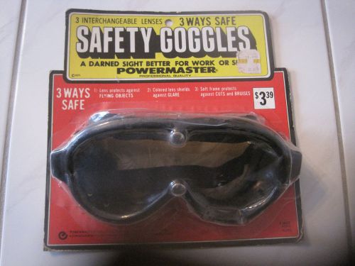 VTG 1971 POWERMASTER 3 WAY SAFETY GOGGLES MOTORCYCLE WORKSHOP SKIING HONG KONG