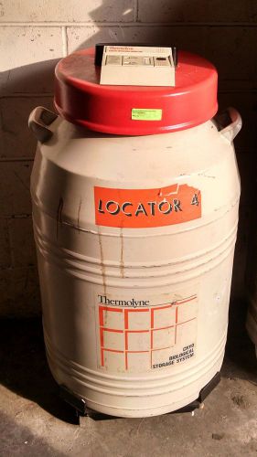 THERMOLYNE LOCATOR 4 CRYO BIOLOGICAL STORAGE SYSTEM NITROGEN DEWAR