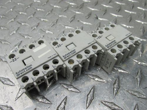 Lot of 3 automation direct front mount auxiliary contact gh15t22 for sale