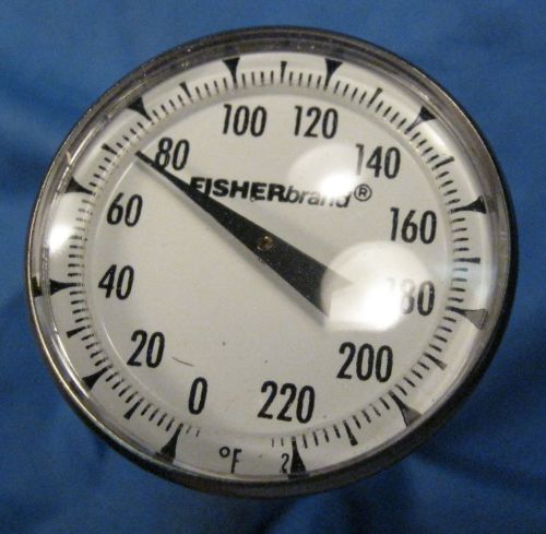 FISHER  DIAL  THERMOMETER  0&#039;  TO  220&#039; F     NEW  OLD  STOCK