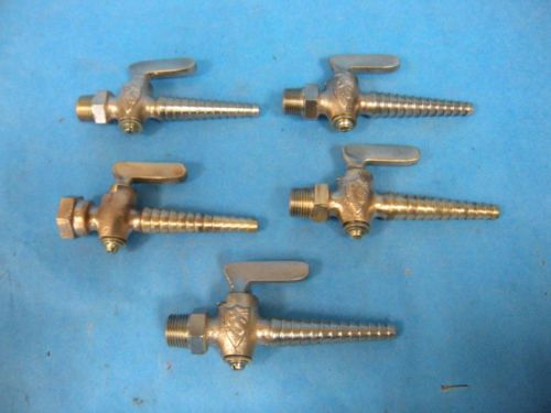 Vintage Precision Scientific Lab Water Brass Valves Lot of 5