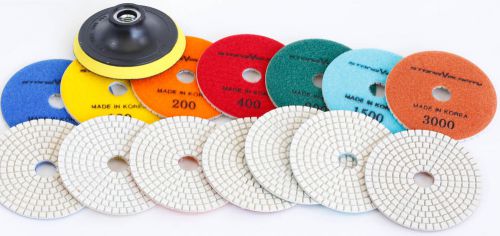 Diamond Polishing Pads 4 inch 8 Piece Set Granite Stone Concrete Marble KOREAN