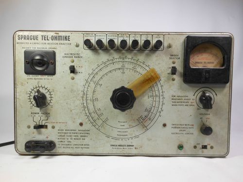 Sprague tel-ohmike model to-4 capacitor-resistor analyzer for sale