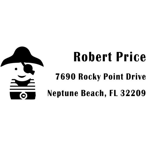 Pirate | Boy | Sailor | Custom Address Stamp - Rubber Stamp - Ocean_57