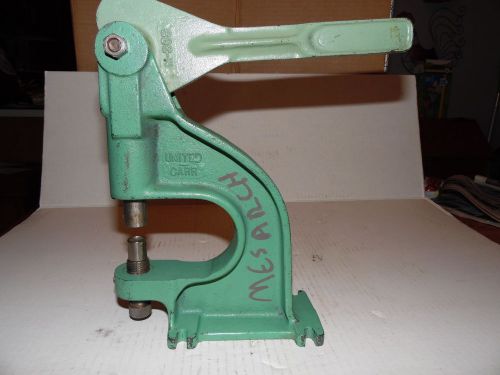 Vintage united - carr industrial rivet grommet,eyelet press attaching tool for sale