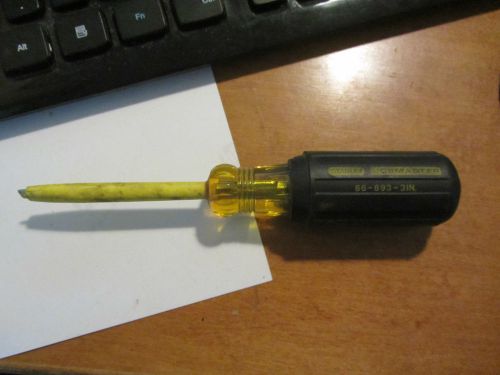 STANLEY jobmaster 66-693 3&#034; SCREWDRIVER STRAIGHT FLAT HEAD ELECTRICIAN usa