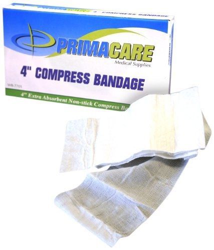 Primacare WB-7701-CS Sterile 4&#034; Compress Bandage, 72&#034; Length (Box of 12)