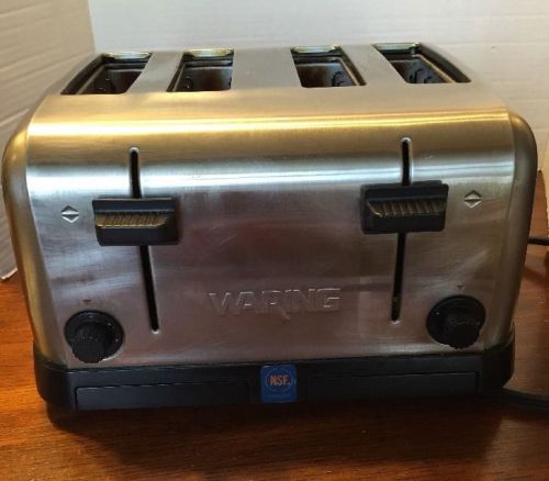 Waring Commercial 4 Slice Medium Duty Brushed Stainless Toaster WCT708