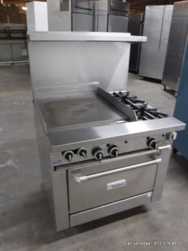 New garland gas 2 burner stove 24&#039; griddle with convection oven, model g36-2g24c for sale