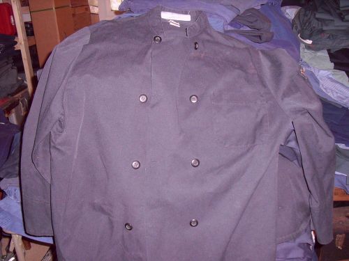 USED BLACK CHEF COAT - COOK CLOTHES - SIZE  M MEDIUM- UNISEX