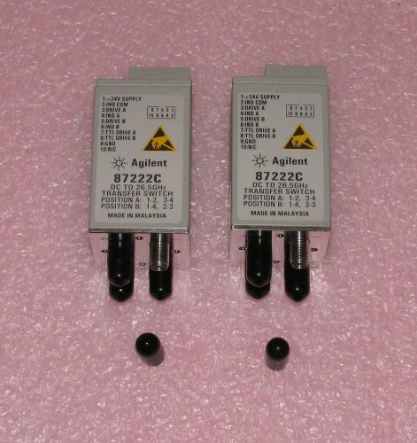 (2) Agilent 87222C Transfer Switches DC to 26.5GHz SMA Unused Surplus