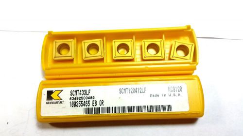 (QTY 5) Kennametal SCMT 433-LF KC9120 Carbide Milling Inserts (P 321)