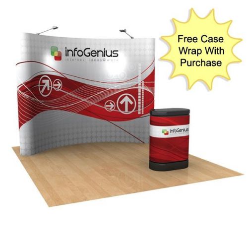 Pop-Up 10ft Curved Display - Full Graphic Package.