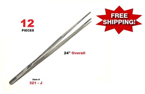 24&#034; Huge Tweezers Thumb Dressing Forceps S.Steel  ( 12 Pcs Set )