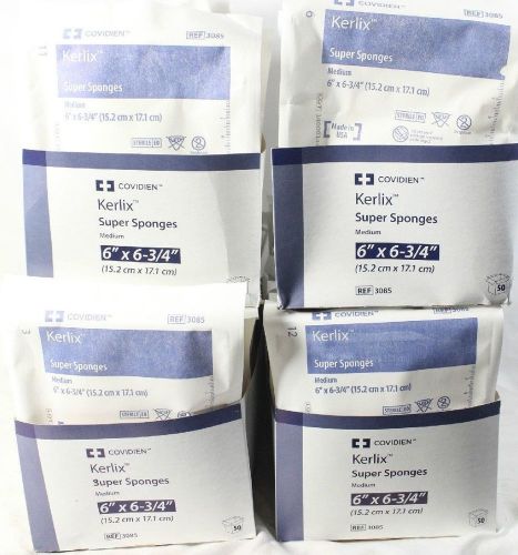 COVIDIEN KERLIX Med Super Sponges Lot New Unopened 6 X 6 3/4 3085 Sterile