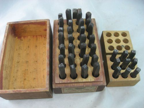 Steel Stamp Set Miller Falls Punch Alphabet &amp; Numbers Figures Stamps 1500 1550