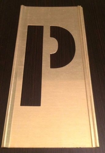 BRAND NEW 3&#034; REUSABLE INTERLOCKING BRASS STENCIL LETTER &#034;P&#034;