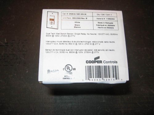 &#034; New &#034; Cooper Controls NeoSwitch Dual Tech Wall Switch Sensor # ONW-D-1001-MV-W