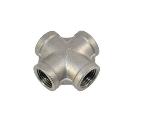 2-1/2&#034; Female NPT FNPT 4-Way Cross 304 Stainless Steel Fitting Class 150 Union