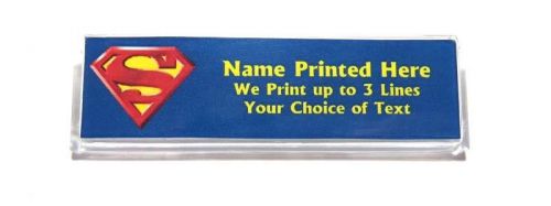 Superman logo custom name tag badge id pin magnet for teacher parent volunteer for sale