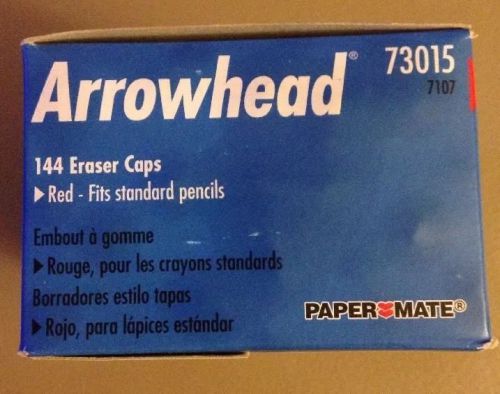Arrowhead PaperMate Eraser Caps Box Of 144 Eraser Caps Red Fits Standard Pencils