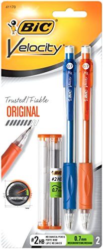 BIC Velocity Mechanical Pencil, Medium Point (0.7 mm), 2-Count