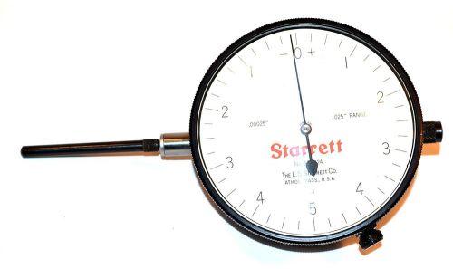 MINT Starrett 0.00025&#034; X-LG FACE DIAL INDICATOR c/w X-LONG POINT 656-124J B $286