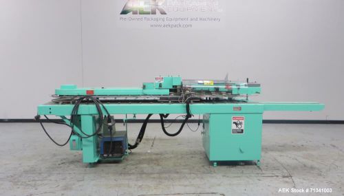 Used- Bivans Model 74T Vertuck Semi-Automatic Vertical Cartoner. Machine is capa