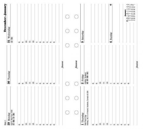 Filofax 2016 Week to View with Appointments Refill, January 2016 to December ...