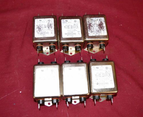 Lot of 6 Corcom 3VQ1 F7265 EMI Power Line Filters 3A, 120/250V 50-60HZ   &amp;O
