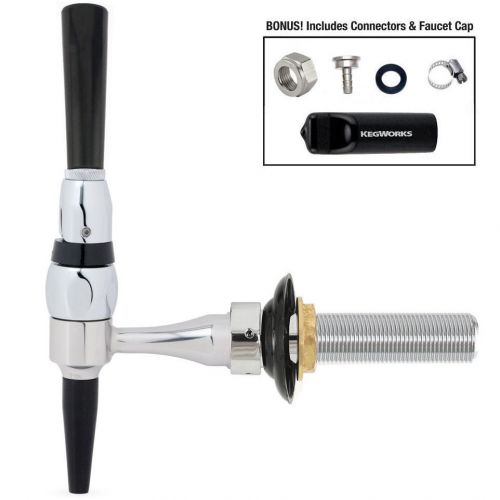 Nitro Stout Beer Faucet- Stainless Steel + 4&#034; SS Shank Tap Kit - Kegerator Draft