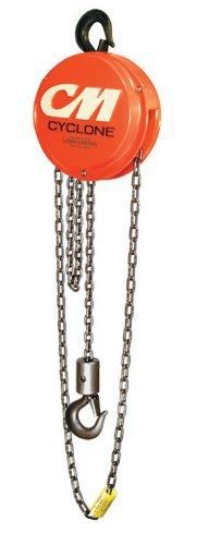 Cm cyclone columbus mckinnon 4622 cyclone hand chain hoist with hook, 1/2 ton for sale