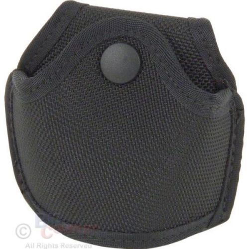 Stallion Black Ballistic Nylon Nickel Open Top Quick Release Standard Handcuff C