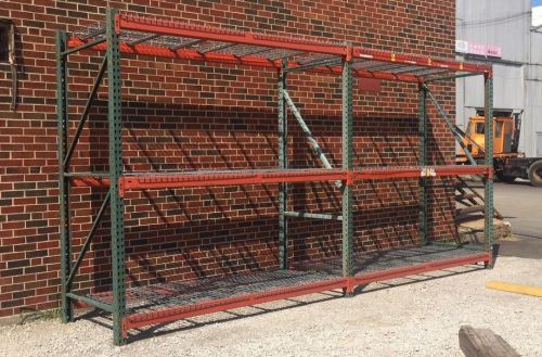 Used Teardrop Pallet Rack Shelving Racking channel scaffolding 5 sections.